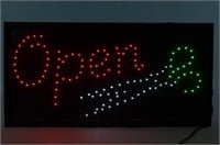 Lighted Open Sign w/ Scissors
