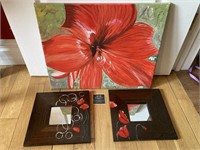 Red Lily & Poppy Paintings