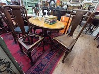 5 Queen Anne Mahogany Dining Chairs - one missing