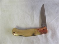 BURLWOOD COPPER BOLSTER LOCKBACK POCKET KNIFE