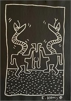 Keith Haring US Mixed Media Tony Shafrazi COA