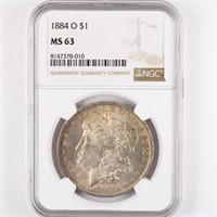 1884-O Morgan Dollar NGC MS63