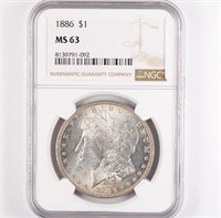 1886 Morgan Dollar NGC MS63