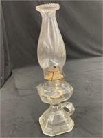 SMALL GLASS LAMP WITH HANDLE  13" x 4"