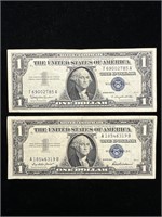 1957 & 1957 B $1 Silver Certificates