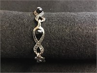 Silver and Black Bracelet