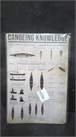 CANOEING KNOWLEDGE 8x12 TIN SIGN