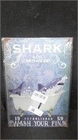 SHARK & CO BATHSOAP 8" x 12" TIN SIGN