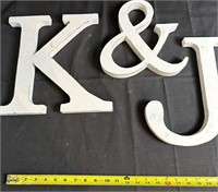 Large Wood Letters - K & J