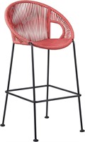 Acapulco 26 Steel Bar Stool  Brick Red