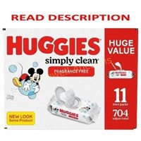 Huggies Unscented Baby Wipes 10 Packs