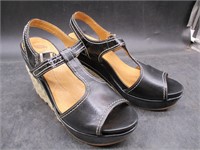 Black & Twine Wedge Heels