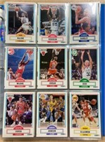 1990-91 FLEER BASKETBALL CARDS IN BINDER