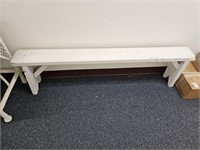 White Wooden Bench- 67" Long- As Found