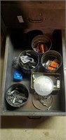 Hardware lot- springs, assorted wire, flag