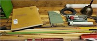 Metal tip Arrows, Oil Cans, 2 Books and Various