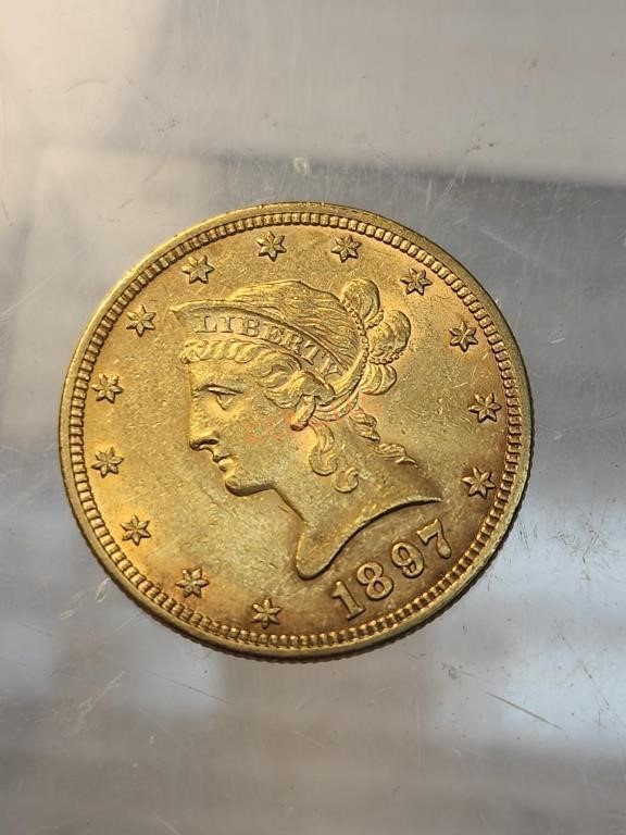 1897 Liberty Head Gold Eagle $10 Coin