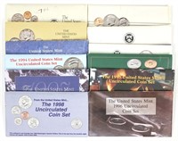 1987-98 U.S. Proof Sets (12 sets)