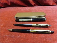 Vintage Pelikan fountain, ballpoint pen, pencil