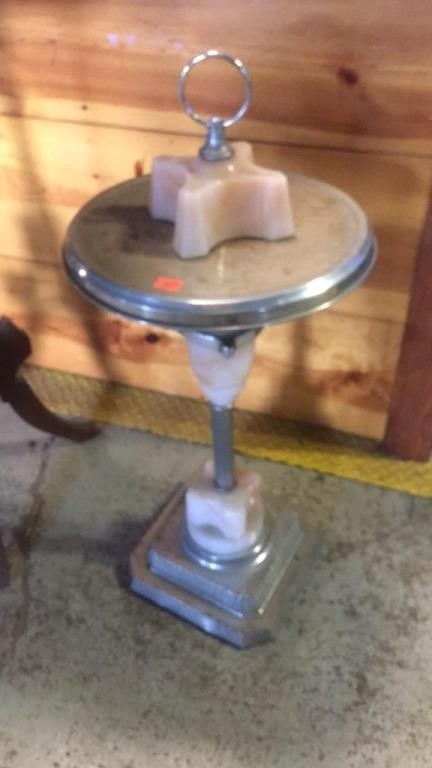 Vintage smoke stand with marble