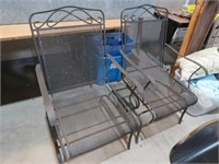 PAIR OF METAL OUTDOOR CHAIRS