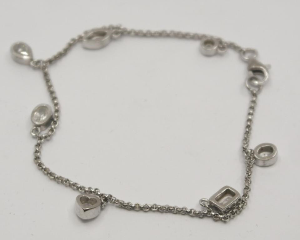 STERLING BRACELET W/ SMALL CHARMS