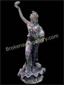 60" Bronze Amphitrite Goddess Fountain