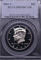 2001 S PCGSPF69DC HALF DOLLAR