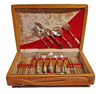 39pc Vtg. SILVER PLATE FLATWARE SET - ROGERS BROS.