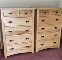Pair of 2 over 4 high boy dressers