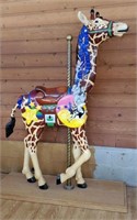 Dana Mitteer carved wooden carousel giraffe -