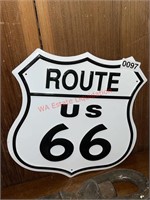 Route 66 Tin Sign  (living room)