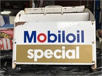 Mobiloil Special 10 bottle oil rack