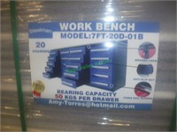 New/Unused Steelman 7' Work Bench: 20 Drawers