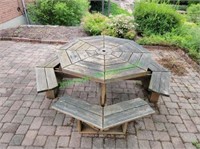 Octagon Wood Picnic Table 54" top (One Piece) #3