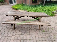 Wood Rectangle 8ft Picnic Table (One Piece)