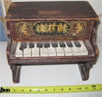 Antique Schoenhut Wood Toy Piano - Plays