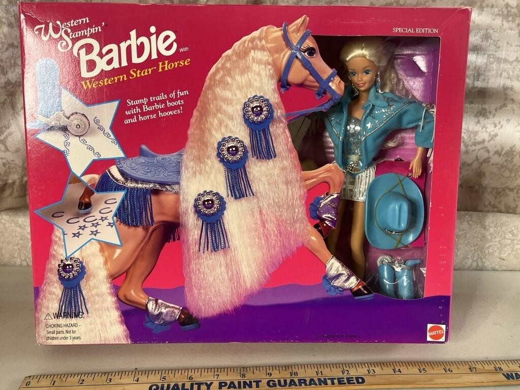 Western Stampin Barbie w/ Western Star horse