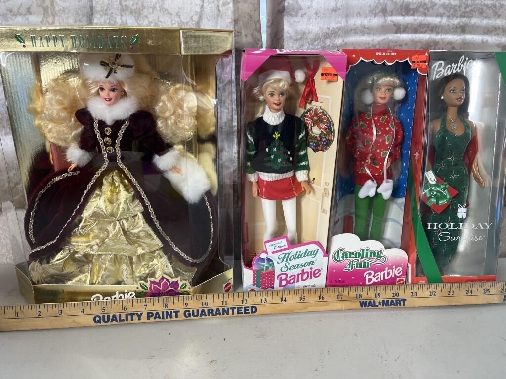 4 Christmas/ Holiday Collectible Barbie’s