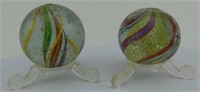 1.25" SOLID CORE & 1" LATTICINIO SWIRL MARBLES