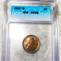 1927-S Lincoln Wheat Penny ICG - AU58