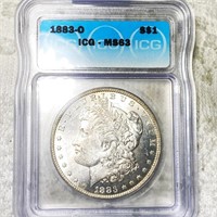 1883-O Morgan Silver Dollar ICG - MS63