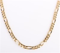 14K YELLOW GOLD FIGARO LINK CHAIN NECKLACE