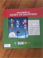 Led Solar Yard Snowmen
