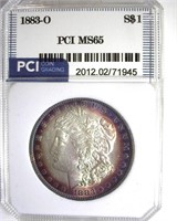 1883-O Morgan PCI MS65 Purple Rim