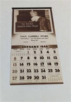 1946 Paul Gambill Store All Months Calendar