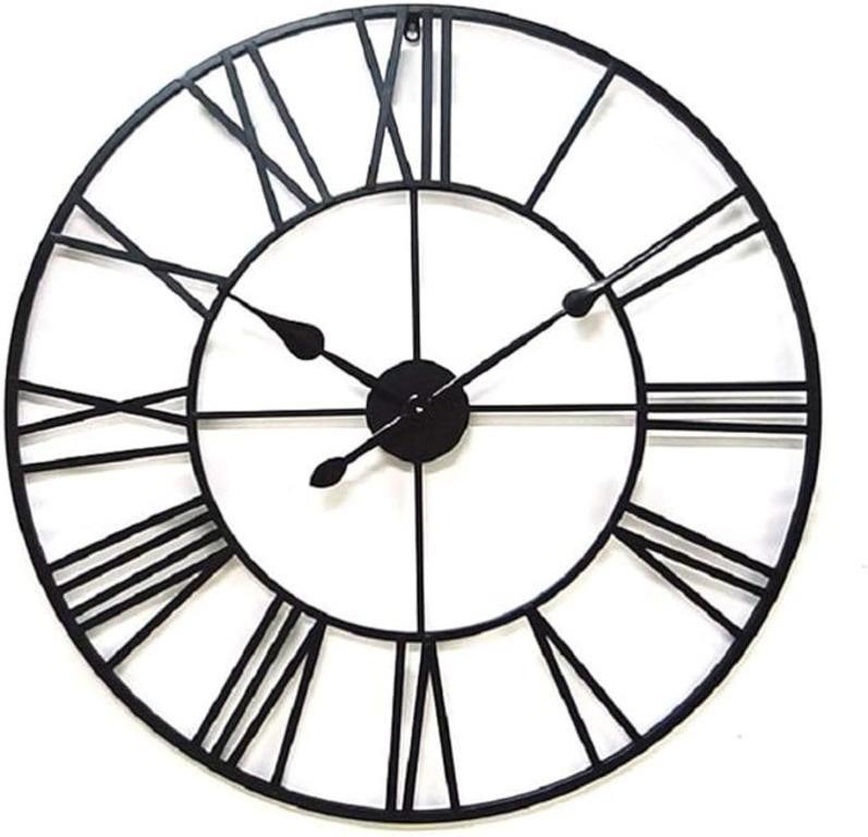 1st Owned Large Wall Clock Metal Retro Roman Numer