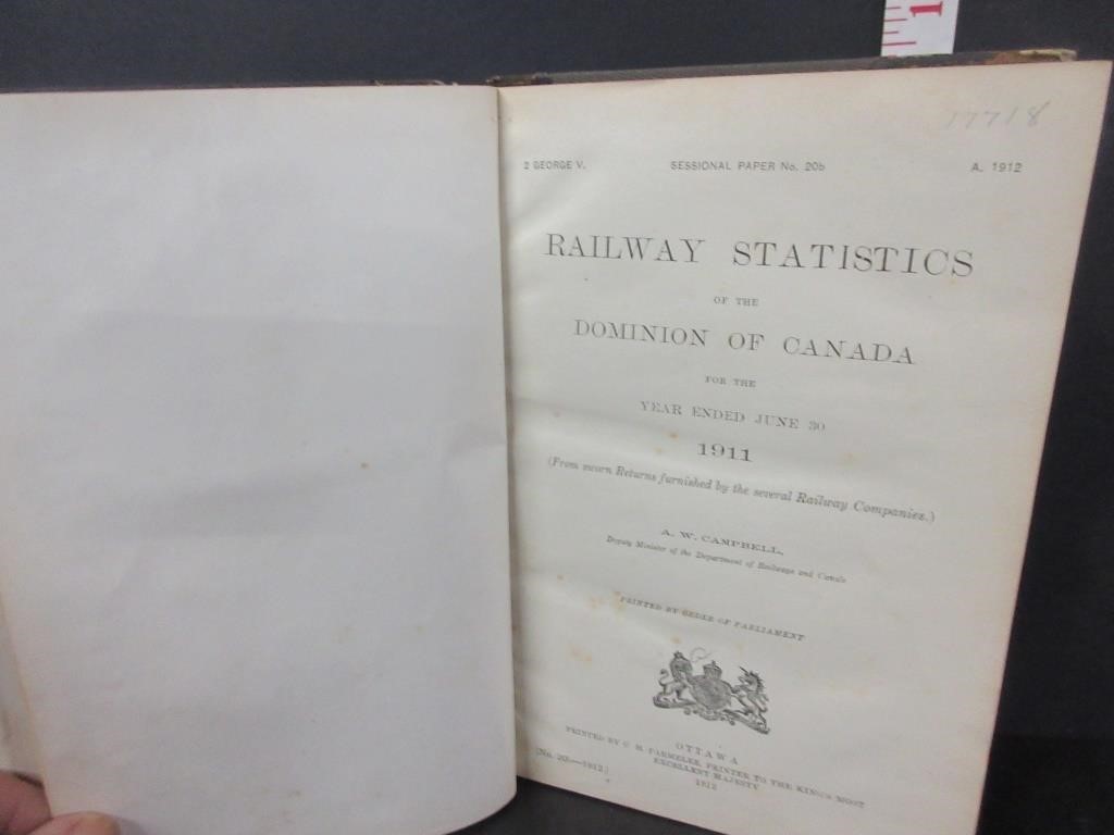 JUNE 30-1911 RAILWAY STATISTICS BOOK