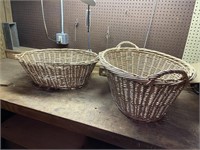2-wicker clothes baskets