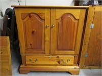 Solid Pine Wood Cabinet with Shelf